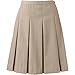 Lands' End School Uniform Women's Poly-Cotton Box Pleat Skirt Top of Knee 0 Khaki