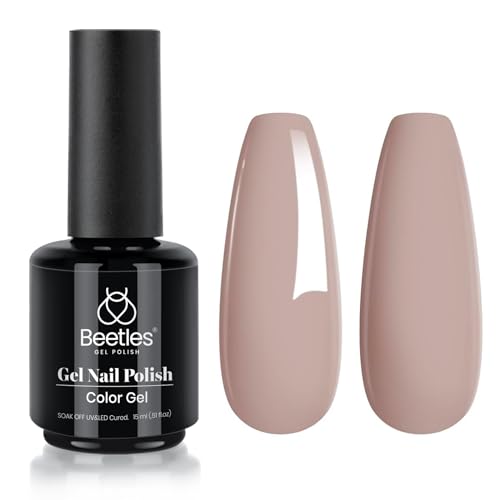 Image of Beetles Nude Gel Nail Polish, 1pc 15ml Neutral Grey Taupe Summer Gel Polish Soak Off U V LED Nail Lamp Nail Art Manicure Salon DIY Home