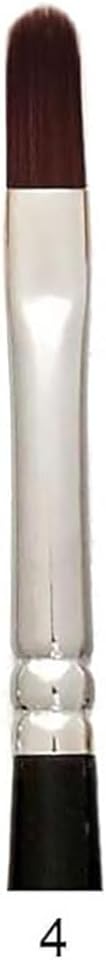 Trekell Crimson Taklon Synthetic Artist Brushes - Short Handle for Oil & Acrylic Painting Round - 1000 Series / 9
