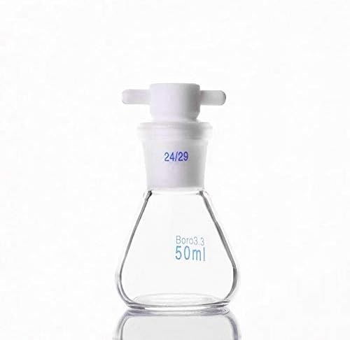 SHENYUAN 50ml Erlenmeyer Flask with online shopping PTFE Mouth Los Angeles Mall Ground Standard