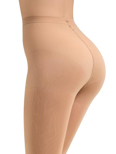Image of MANZI Women's 2-6 Pairs Opaque Control Top Tights Comfort Stretch Pantyhose