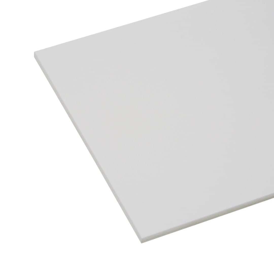 White HDPE Solid Sheet, 0.8mm Thickness, Durable DIY Material for Arts & Crafts and High Density Polyethylene Sheets (Pack of 2, 39 x 39 cm)