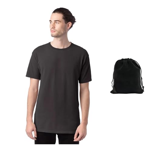 T-shirt pour homme coupe decontractee en coton teint a la piece style vintage doux