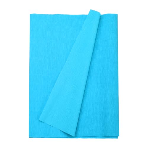 Image of MECCANIXITY Crepe Paper Roll 8.2ft Long 13 Inch Wide for Wedding Ceremony Various Large Festivals Decoration, Lake Blue