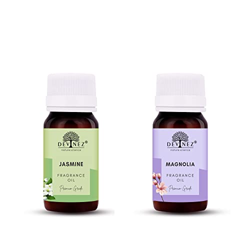 Image of Devinez Jasmine, Magnolia Aroma Oil for Diffuser /Ultrasonic Aroma Diffuser /Tealight Diffuser /Reed Diffuser, 30ml Each