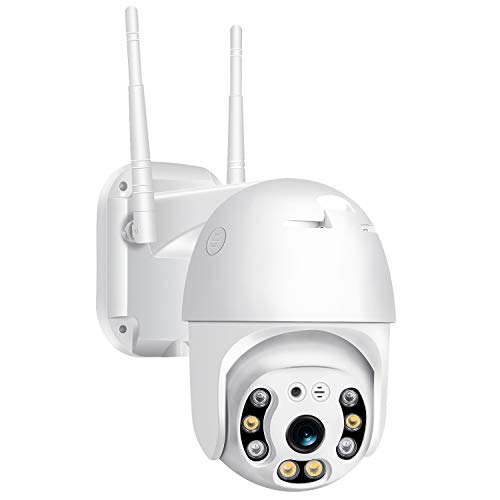 Pan Tilt Outdoor Security Camera, 1080P Home WiFi IP Camera, Pan Tilt Dome Surveillance Cam, Two Way Audio Motion Detection Clear Night Vision Onvif Waterproof CCTV Camera Support Max 128G SD by BESDERSEC - Used condition - US$33.85