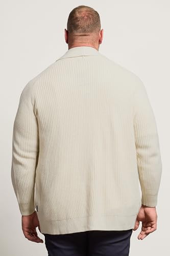Big & Tall Men's Knitted Shawl Cardigan Natural 3XL3