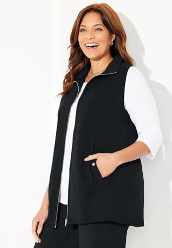 Catherines Women's Plus Size Suprema Studio Zip Front Vest3