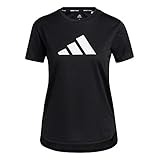 Rundhalsausschnitt adidas Damen 3 Bar Logo? T Shirt, Schwarz Weiß, XS EU