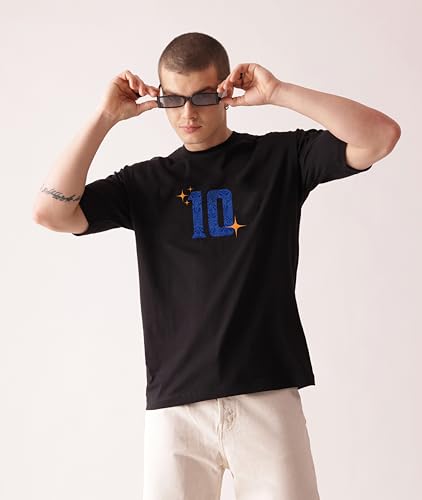 Image of Unisex Cotton Football Graphic Print Oversized Fit T-Shirt