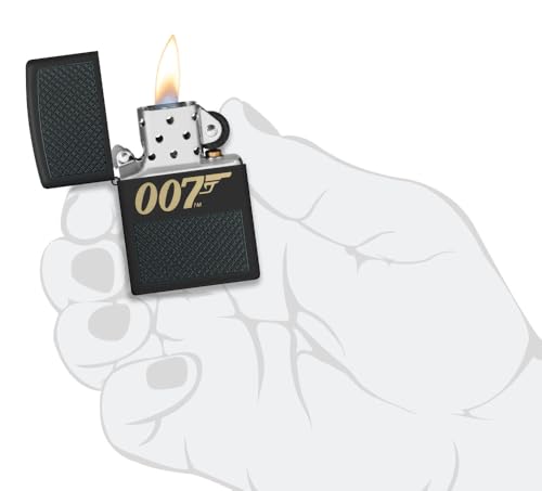 Encendedor Zippo James Bond Negro Mate miniatura 4