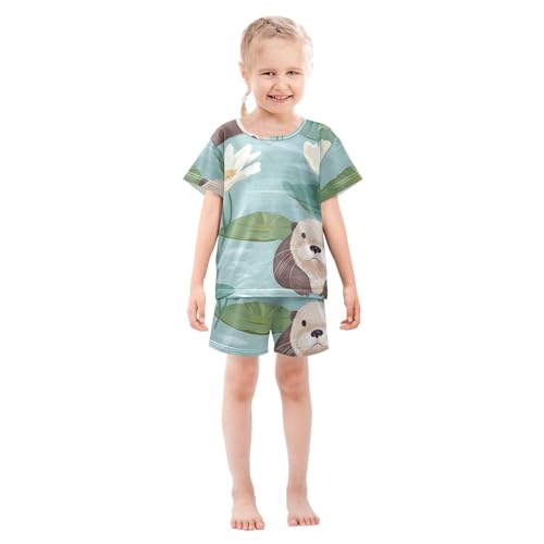 Summer Pajama Set Kids, Short Sleeve Sleepwear Nightwear3