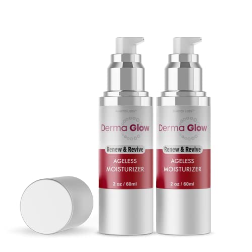(2 Pack) Derma Glow Serum by Jennifer - Ageless Moisturizer Skin Cream Serum, Renew and Revive With Vitamin C, 1 oz Bottle With Easy-Pump Dispencer, 60 Day Supply