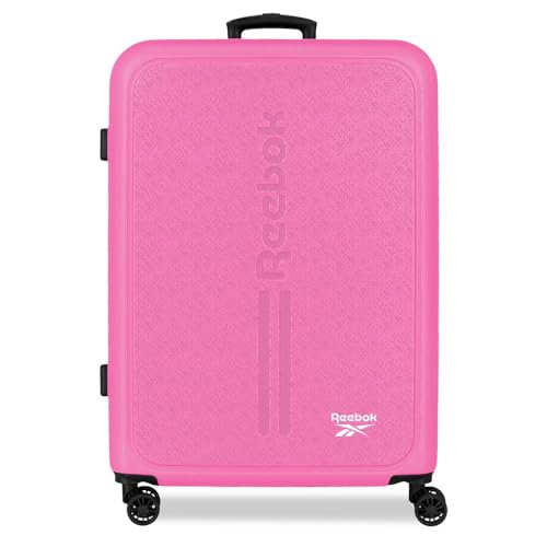 Valise rigide Reebok Boston 65cm rose contre les chocs et le vol