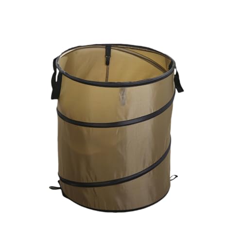 Collapsible Trash can/Folding Garbage Cans,Portable Trash can,Pop Up Trash Can,for Camping Garbage Can Collapsible,Clothes and Toys Recycle bin (BrownColor)