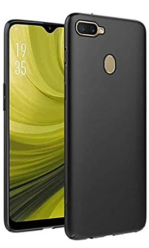 Image of Mobile Back Cover Case for Oppo A7 (Silicone Case|CameraProtection|Black SC1510)