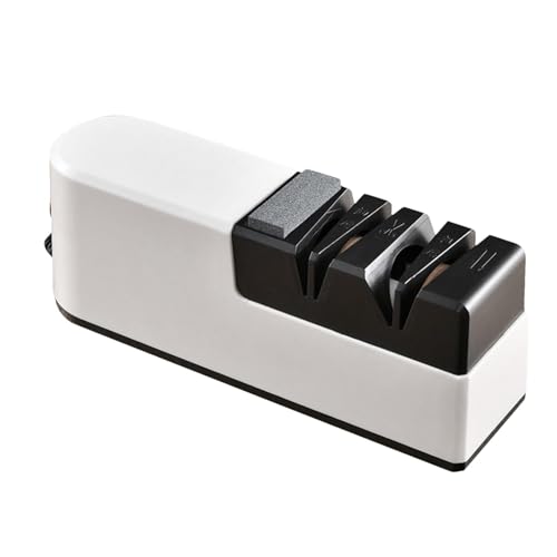Affilacoltelli Automatico Elettrico - Affilacoltelli Elettrico | Di Affilatura Coltelli Con Lama Dritta | Gadget Da Cucina Multifunzionale Ricaricabile Tramite USB Per Affilatura Grossolana E