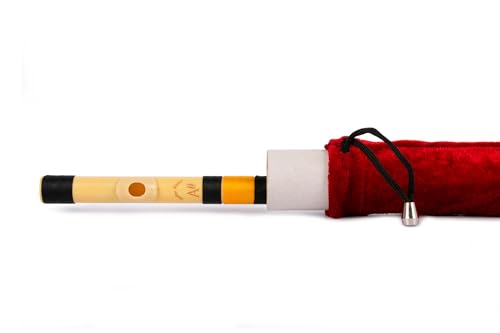 Image of Radhe Flutes PVC Fiber A Sharp Bansuri Higher Octave Right-Handed - Professional Flute with Velvet Cover, Durable, Crack-Resistant, Authentic Bamboo-Like Sound, Beginner Course Included