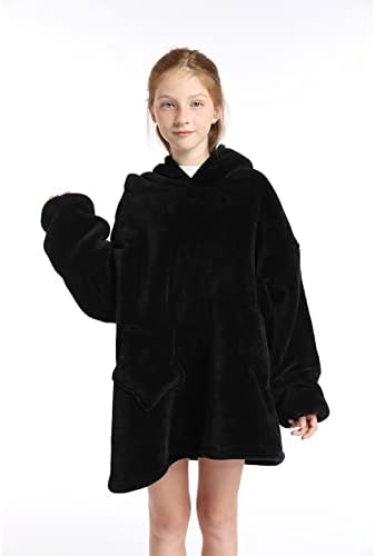 Hoodie Blanket Sweatshirt Oversized Warm Fluffle Blanket Giant Hoodie and Huge Pocket for Boys Girls One Size Fits All 4 31XeHP4jhLL. AC