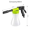 Trintion Wash Foam Cannon 900ml Snow Foam Gun Bottle Sprayer Adjustable Car Cleaning Spray Tool Hose Pipe Sprayer for Car Home Garden Wash (Green)