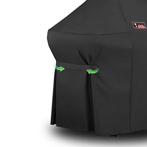 Kingkong 7108 Premium Grill Cover for Weber Summit 400-Series Gas Grills (Compared to The Weber 7108 Grill Cover) Including Grill Brush and Tongs - Thumbnail 6