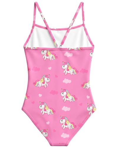 Image of weVSwe Baby Girl Swimsuit One Piece Swimsuit Cute Toddler Girls Sleeveless Bikini Kids 2-10 Years
