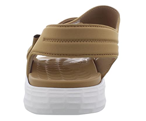 adidas Duramo SL Sandal Cardboard/Wild Moss/Crystal White Men's 7, Women's 8 Medium