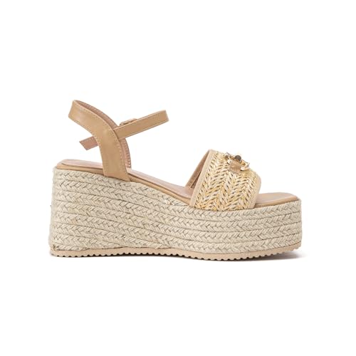 Lryweisy Espadrilles Wedge Sandals Comfortable Women Platform Sandals with Ankle Strap Dressy Summer Shoes4