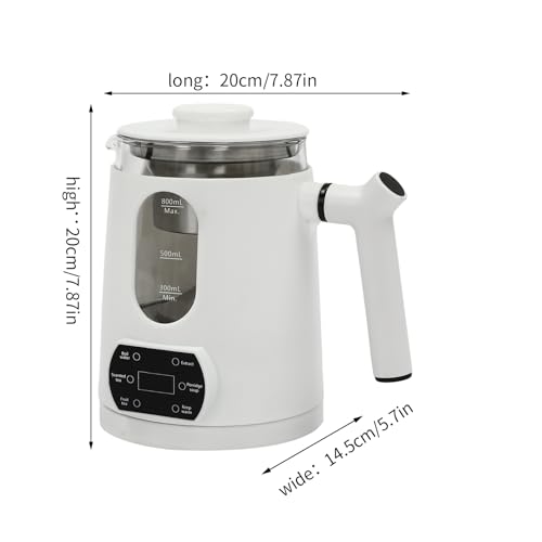 Tetera eléctrica multifuncional 27oz blanco miniatura 4