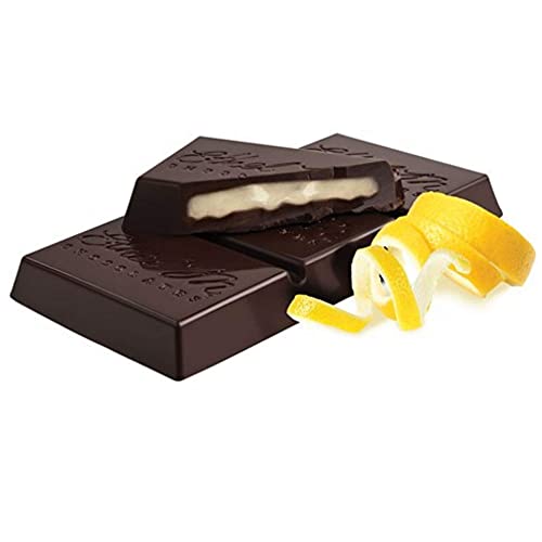 Ethel M Chocolates 8 Piece Premium Dark Chocolate Lemon Satin Crème Bars - Box Set Of 8 Individually Wrapped Rich Dark Chocolate Candy Bar With Lemon Crème Centers #TOP2