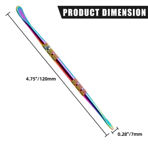Harskiyer 6Pcs Wax Carving Tools, 4.75 Inch Stainless Steel Double-Ended Sculpting Spoon Tool Clay Sculpting Tools Wax Carving Sculpting Tools (Rainbow) #TOP4