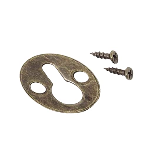 Image of 50 Pack Metal Round Hole Keyhole Rack Bracket Hanger for Hanging Picture Framesphoto Frame Hanging Hardware