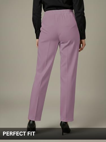 Image of Leriya Fashion Formal Pants for Women Office Wear |Trousers for Women - Straight Pants for Woman Formal Pant for Woman, Stretch Lycra Workwear Trousers
