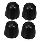 HOMSFOU 4個 ネジ飾りカバー トイレボルトキャップ 便座ボルト トイレボルトカバー装飾 便座ねじ トイレキャップ 装飾トイレボルトカバー 便器のボルトキャップ Abs Black