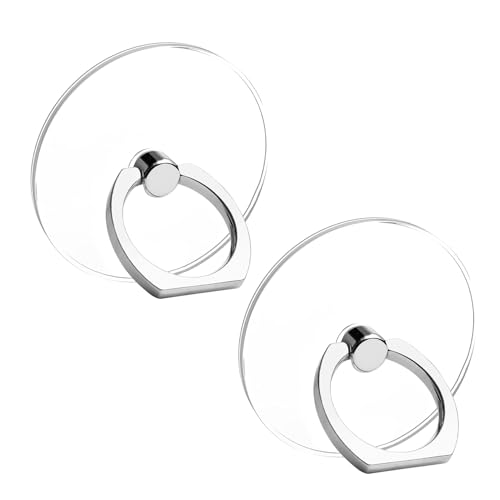 2 unidades de soporte para teléfono móvil, anillo transparente para teléfono móvil, soporte para dedos, agarre para teléfono móvil, soporte pequeño para teléfono móvil