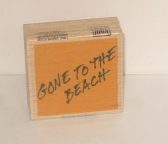 Vap Scrap Stamp With Wood Base Gone To The Beach | Desertcart Aruba