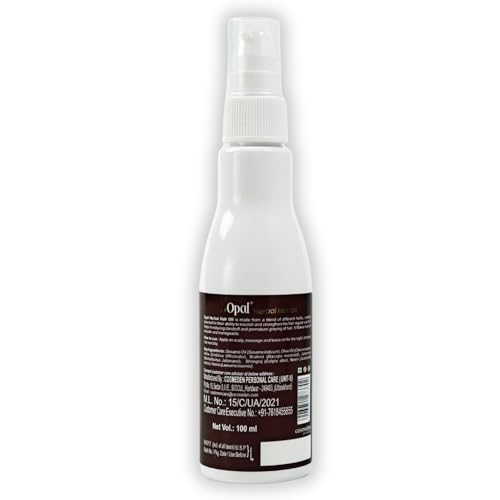 Image of Opal Herbal Hair Oil 100ml | Ayurvedic Hair Oil for Hair Growth & Hair Fall Control | Bhringraj, Brahmi, Amla | Hair Growth Oil for Men & Women | For Dry, Frizzy Hair & Dandruff | Natural & Chemical Free