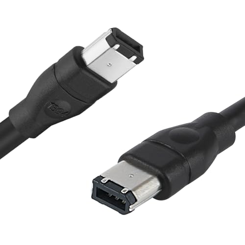 Cuxnoo FireWire Cable 6 Pin to 6 Pin, 6ft IEEE 1394 iLink Cable for Sony DV Handycam, Camcorder, Camera, Printer, Hard Drive and More IEEE 1394 Enabled Devices