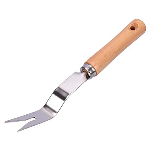 Nicolarisin New Garden Weeder, Premium Hand Weeding Removal Cutter Dandelion Digger Puller Tools Rust Proof Stainless Steel With Solid Wood Handle