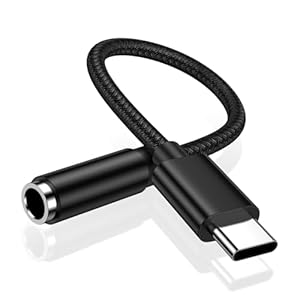 Ailkin USB-C auf 3,5mm Kopfhörer Adapter Schwarz AK-UC35-BL