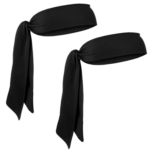 CIATBYYJ - Lot de 2 bandeaux de sport à nouer pour homme et femme, bandeau ninja réglable et bandana pour basket-ball, softball, course à pied, entraînement, yoga, volley-ball, ninja, karaté, tennis