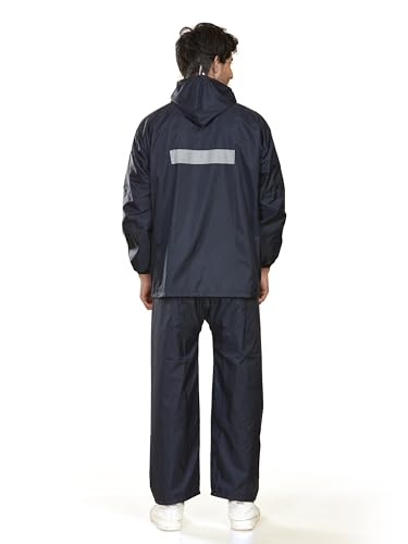 Image of KOLAR Men's Waterproof Rain Suit with Jacket and Pant With Reflective Surface, Extended Hood, Ouside and Inside Pocket