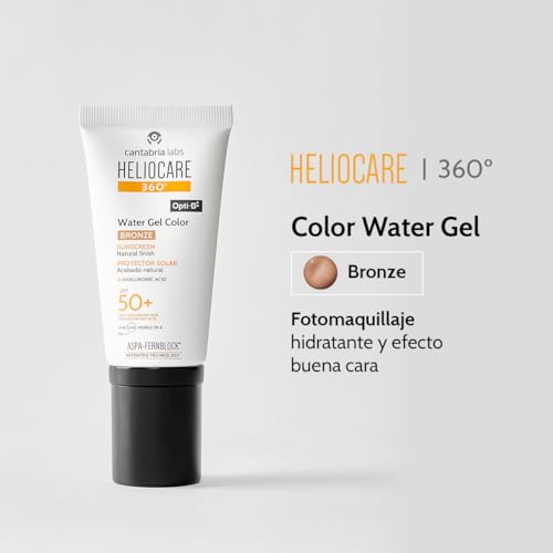 Cantabria Labs - Heliocare 360° Color Water Gel SPF 50+ - 50ml - Tono Bronze - Hidratante - Protección Solar Avanzada - imagen 2