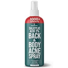 Back Acne Spray, 2% Salicylic Acid BHA Body Acne Spray, Fast-Drying Tea Tree Oil + Aloe Mist for Back, Chest, Shoulders & Butt, 4 fl oz