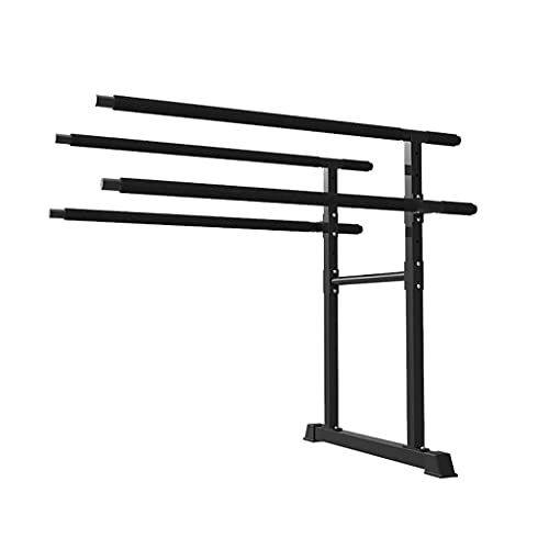 ESRADA Ballettstange, Doppelte Ballettstange, freistehende Mobile Ballettstange, höhenverstellbar, tragbar, strapazierfähig, Tanz- und Dehnballett für Heimtanz, Barre-Fitness