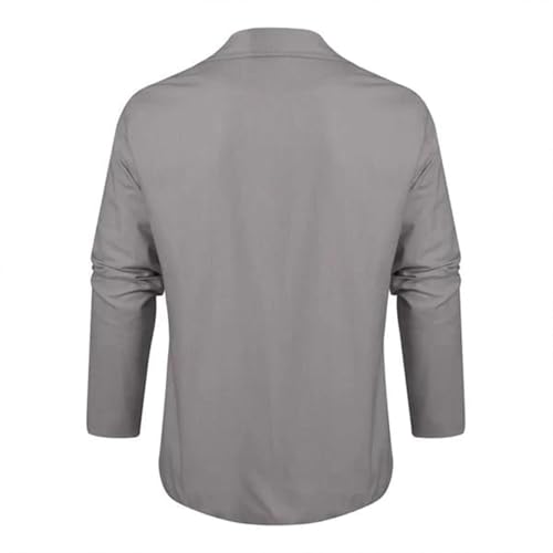 Mens Casual Cotton Linen Blazer Lightweight Button Down Jacket Relaxed Fit Lapel Collar Sport Coat Fall Fashion4