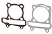 HANQIMOTO GY6 150cc 61mm Cylinder Kit with Piston Ring Gasket Spark Plug,Big Top End Rebuild Kit 4 Stroke 152QMI 157QMJ TAOTAO JONWAY ZNEN Roketa ATV Moped Go-Kart,High Performance Engine Kits