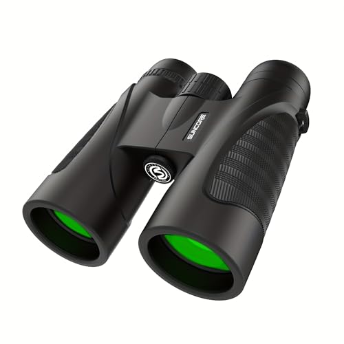 Binocolo HD professionale: binocolo per visione notturna con ingrandimento alto 12 x 42 e obiettivo grandangolare da 42 mm, offre una visione più comoda e chiara. Il binocolo con ingrandimento 12x ti consente di concentrarti sul tuo obiettivo da 1.000 metri di distanza e ottenere dettagli eccellenti.