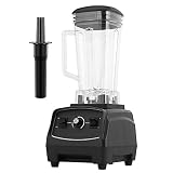 HIZQ Licuadora Portátil, Licuadora Licuadora De Grado Comercial Sin BPA 3HP 2200W Licuadora De Alta Potencia Procesador De Alimentos Helado Batido Barra Licuadora,Negro