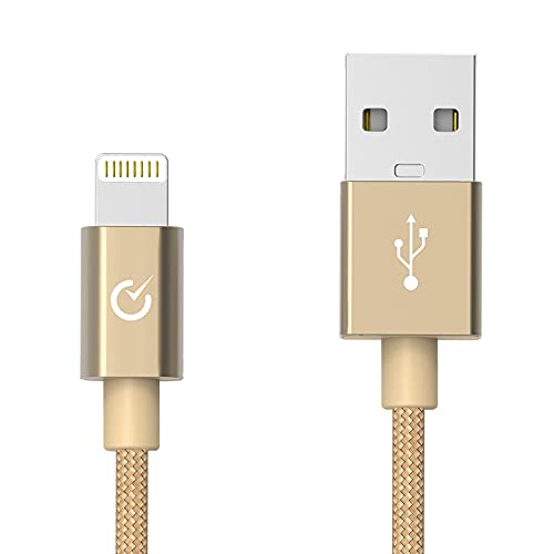 Volts 10Ft Lightning Cable To Usb [Apple Mfi Certified] Charger W/Ultra Compact Connector Head For Apple Iphone 7/6 / 5 / 6S Plus, Ipod, Ipad & More (3 Meter - Gold) #TOP1